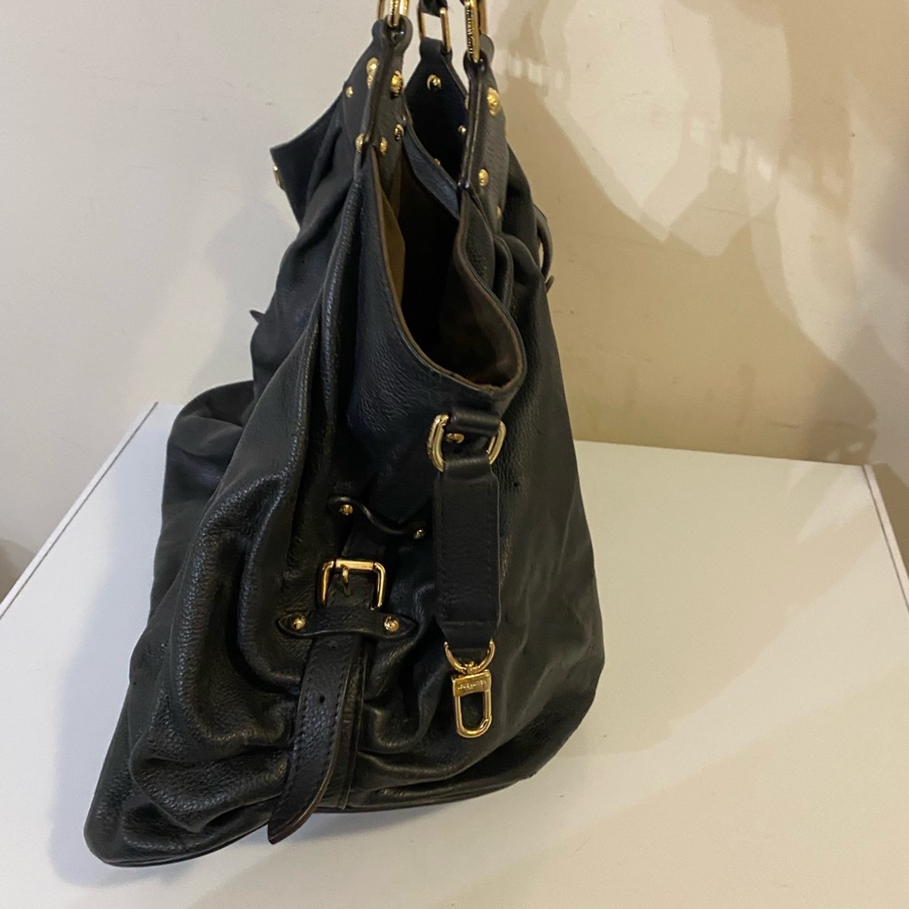 Louis Vuitton LV monogram L Hobo Mahina Leather Black - Picture 7 of 14